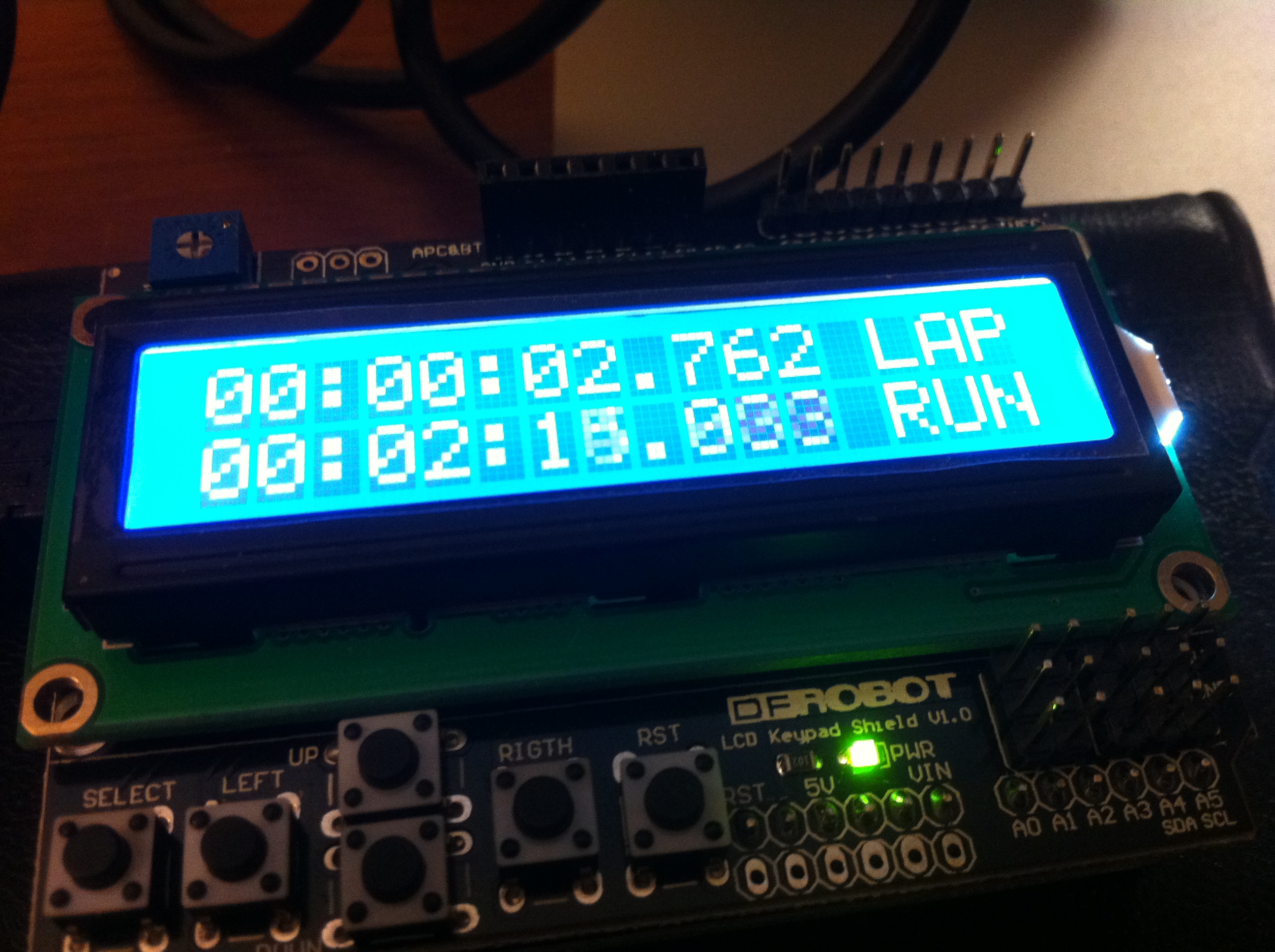 arduino stopwatch timer